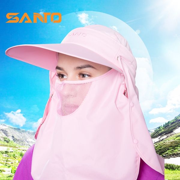

santo outdoor santo outdoor cap sun big edge sun hat breathable beach hat women's riding cap
