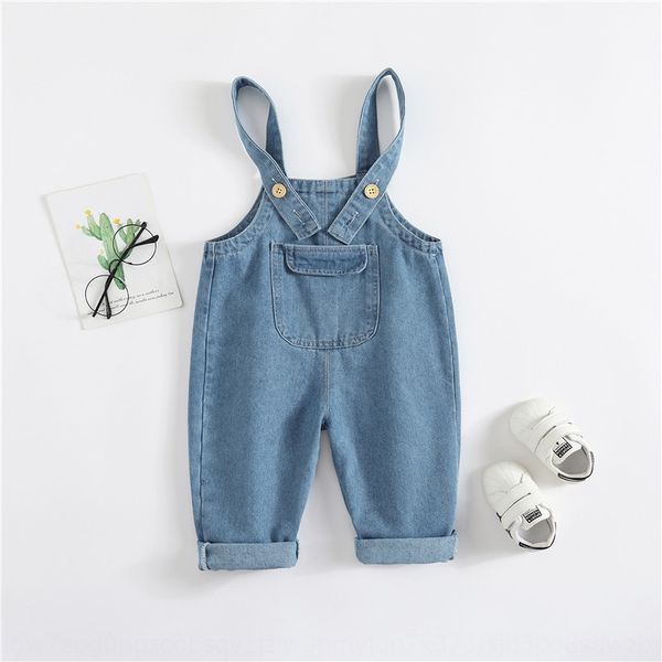 

baby belt and jeans pants 2020 new men's and women's baby jeans korean casual fashion belt pants fashion, Blue