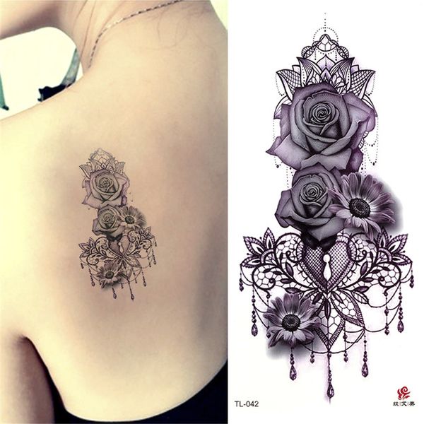 Empory Tatuajes Belleza 1 PCS Maquillaje Falso Tatuajes Temporales Pegatinas Rose Flores Brazo Hombro Tatuaje Impermeable Empory Tatuajes Belleza 1 PCS Maquillaje Falso Tatuajes Temporales Pegatinas Rose Flores Brazo Hombro Tatuaje Impermeable