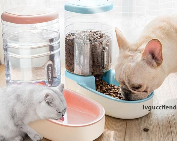 

the latest 3.8l pet automatic feeder pet cat dog automatic waterer dog bowl cat basin water feeding combination storage bucket