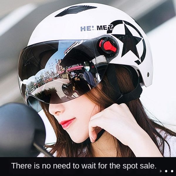 

harley electric motorcycle motorcycle female battery car male half helmet light sunscreen helmet