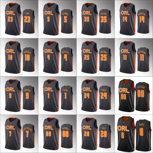 

orlando magic men aaron gordon mohamed bamba markelle fultz evan fournier terrence ross nba custom 2020 jersey, Black