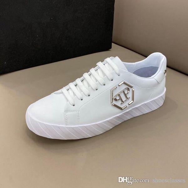 

new wholesale classic trainer men fashion white leather low sneakers rd200501