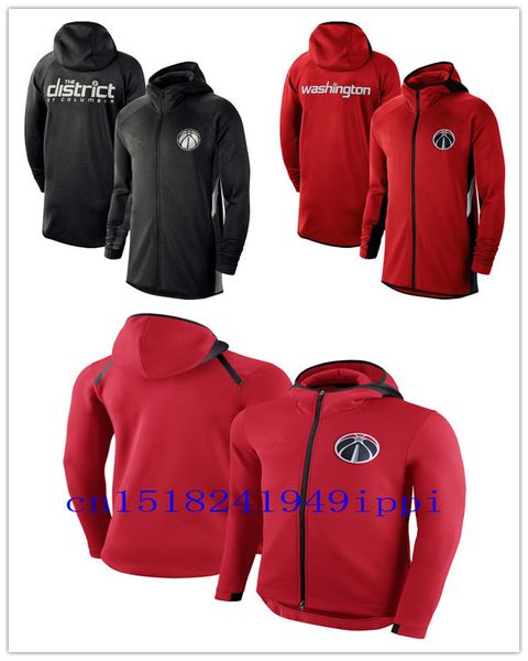 

вашингтон волшебники men баскетбол толстовка showtime терма flex performance full-zip hoodie city nba куртка, Black