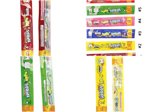 

2020 6 стили полудурков rope ющий медикаментозный пусто gummy конфеты мешок пластиковые edibles retail packaging три края уплотнительная меш