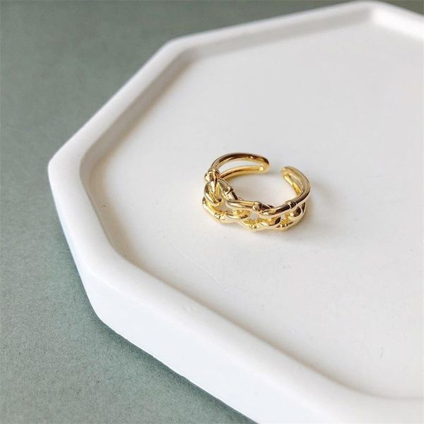 

s925 sterling silver hollow interwoven ring female opening ring yiwu small accessories fashion