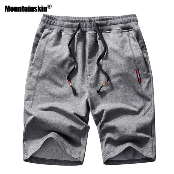 

mountainskin mens summer shorts new men's casual knit cropped short pants fashion sports running knee length shorts male sa911, White;black