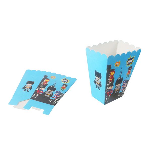 

6pc/lot cartoon superhero avenge candy box kids birthday party supplies popcorn box case baby shower favor accessory