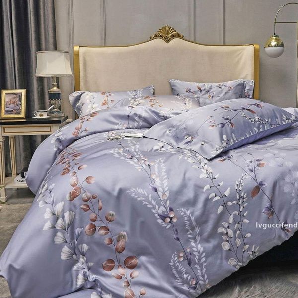 

svetanya silkly egyptian cotton bedding linens printed sheet pillowcase duvet cover t200409