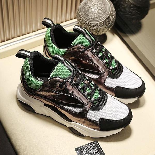 

высокое качество для mens открытых полуботинок b22 телячьей sneaker дышащего кружево -до плюс размер повседневная легкой осенью и зимней обу, Black