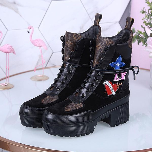 

women ankle boots fashion shoes luxury chaussures de femme martin boots lady casual shoes for party luxury footwears l988 fast shipping, Black