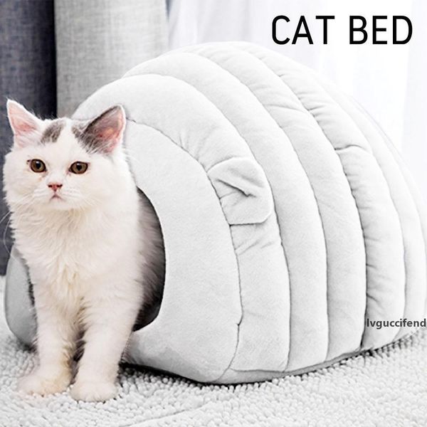 

puppy cat soft nest kennel cave house bag pad tent pets winter warm sleeping dog bed pet mat t200618