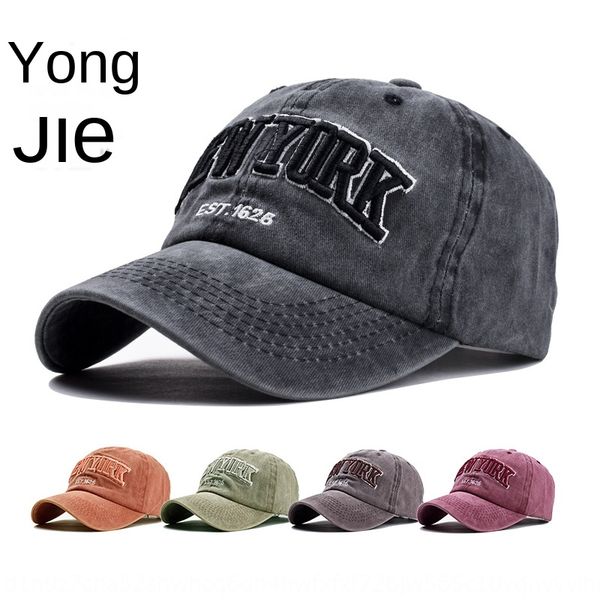 

yjb-a701 korean baseball baseball sunhat embroidery cap washable cotton three-dimensional embroidery sunshade cap, Blue;gray