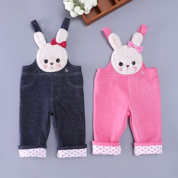 

shirly thick thick temple xiulan dengbo st princess style belt pants cartoon rabbit velvet thickened pants, Blue