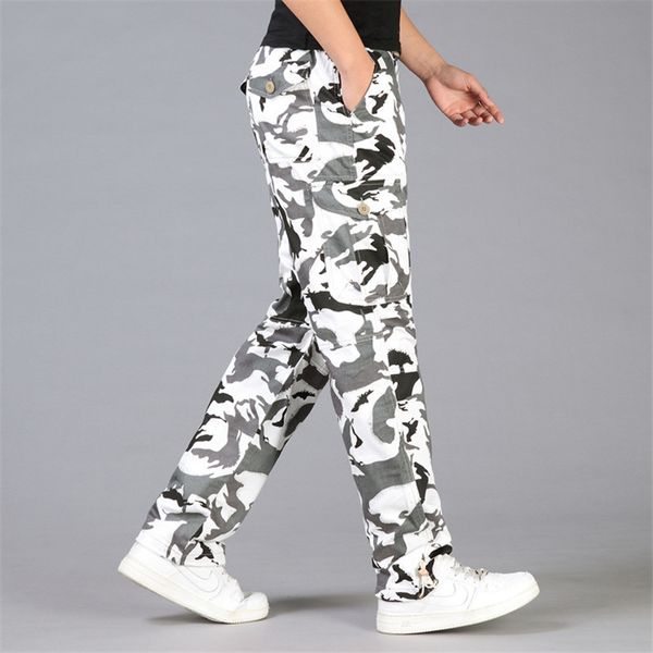 

tactical pants army male camo jogger plus size cotton trousers many pocket zip style camouflage black men's cargo pants