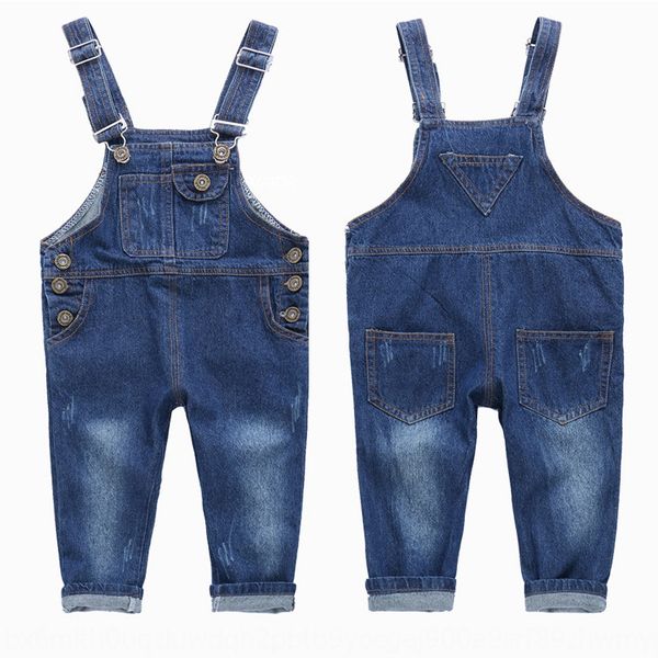 

crawler kids denim jumper in the big strap pullover jeans and jeans denim pants boys trousers women's children's pants, Blue