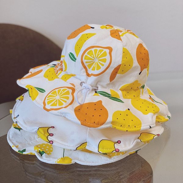 

корейский fisherman крышка крышка младенца шлема солнца летом тонкий хлопок новорожденных детей рыбак шляпа мужчина и женщина защиты ребенка, Yellow