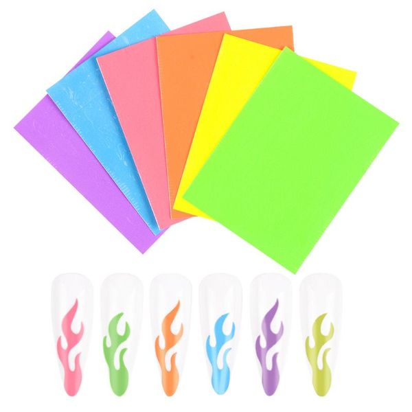 

mixed color laser butterfly stickers ladies fluorescence nail art stickers 3d nail decals diy decoration manicure decals, Black