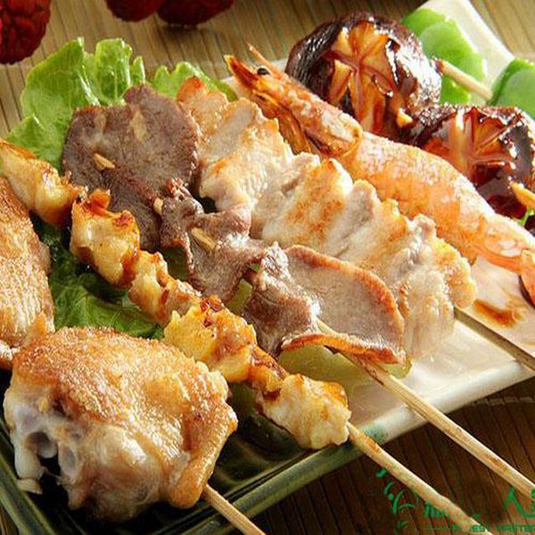 

30cm length hoomall 100pcs/dozen barbecue grill mats bamboo skewers grill shish wood sticks barbecue bbq tools churrasco disposable