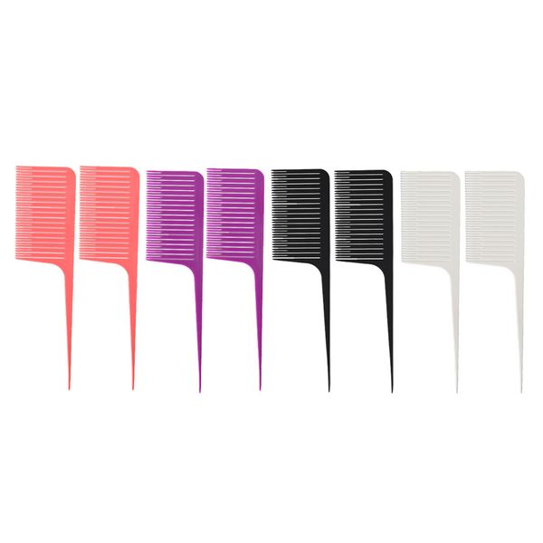 

lot 8 professional weaving highlighting foiling hair comb hair styling comb, Silver