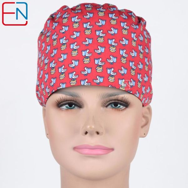 

women scrub caps for nurses.100% cotton, Blue;gray