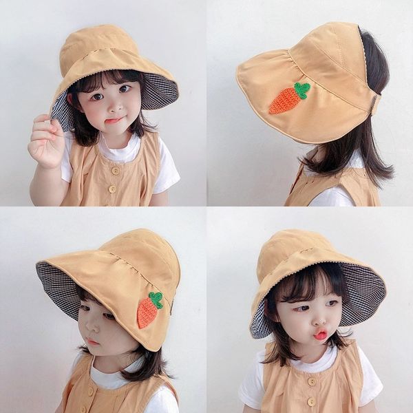 

children's empty for boys and girls summer children's empty hat-proof baby sun hat large eaves thin uv-proof parent-child sun hat, Blue;gray