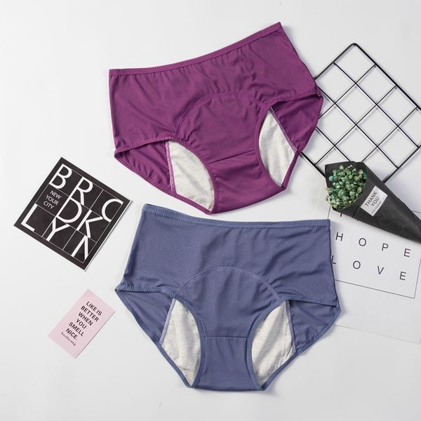 

blackday leak proof menstrual panties physiological pants breathable women underwear period waterproof plus size female briefs, Black;pink