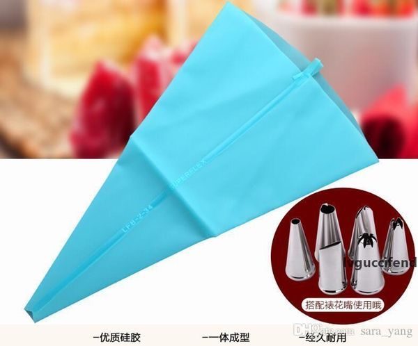

by dhl 500pcs 34cm length silicone icing piping cream pastry bag cake decorating lin3955