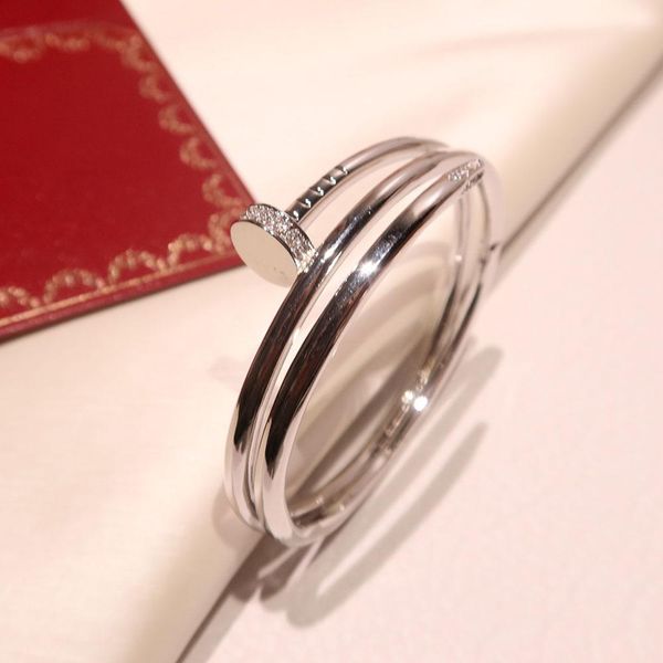 

sale product double nail bracelet domineering personality and fashion neutral brand trend hip hop street style ing, Black