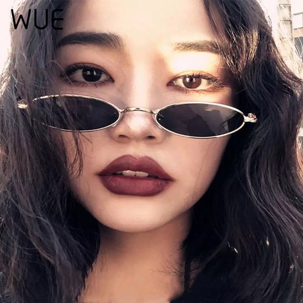 

personality retro small oval sunglasses ladies summer hip-hop alloy frame brand center sunglasses men and women metal glasses, White;black