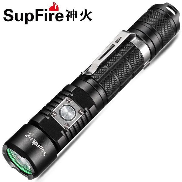 

supfire a3 led tactical flashlight usb rechargeable, 1100 lumen ultra bright long runtime, clip lanyard and 2000 mah rechargeable battery