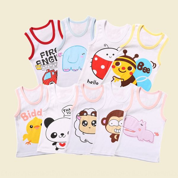 

four seasons girl baby baby base thin camisole vest children's suspenders children's cotton vest cotton breathable, Blue