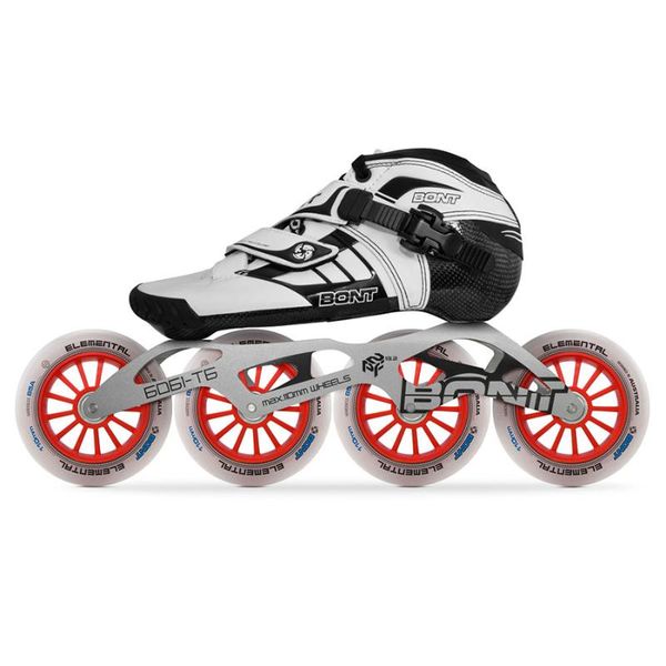 

2020 original bont z 2pt speed inline skates heatmoldable carbonfiber boot 4*90/100/110mm 6061 elemental wheel skating patines