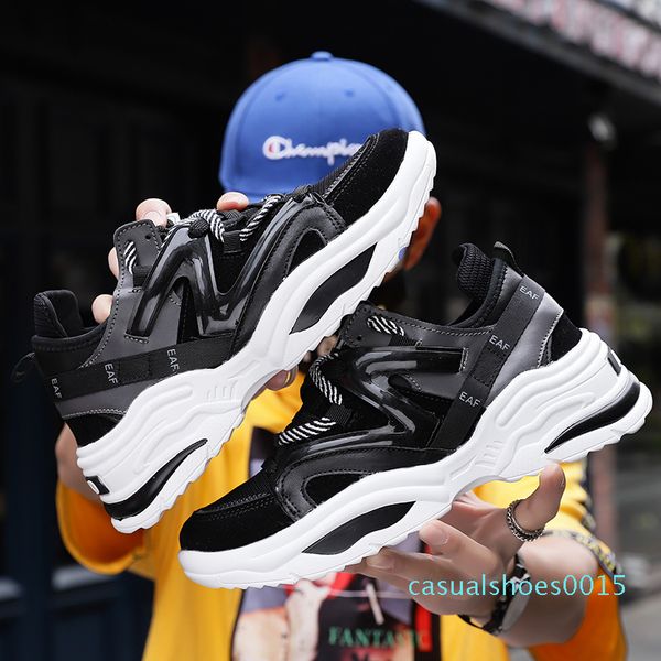 

new arrive men shoes paris fashion mens shoes fashion design sneakers size 35-45 model c15, Black