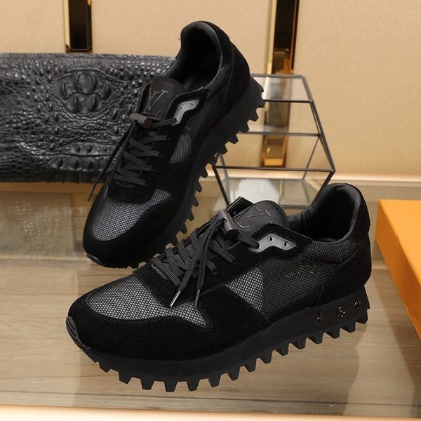 

2020 e3 fashion trend mens designer shoes leather mesh breathable comfortable outdoor shoes lace-up casual hiker shoes mens sneakers, Black