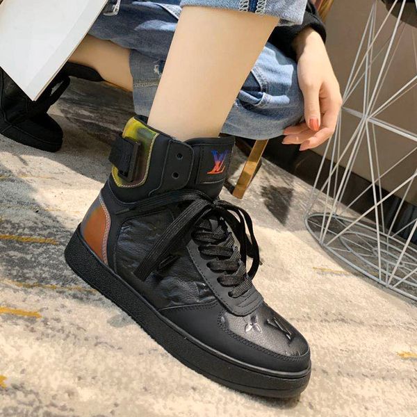 

2020 b7 high top моды кожа кроссовки дизайнерские женская обувь мужчины тапки высокого качества роскошные вскользь lace-up unisex обувь, Black