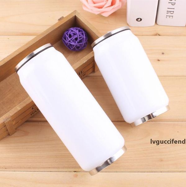 

stainless steel bottle water cup cola can outdoor vacuum insulated mug cup sith straw lids 350ml 500ml kitchen dining drinkware lxl666