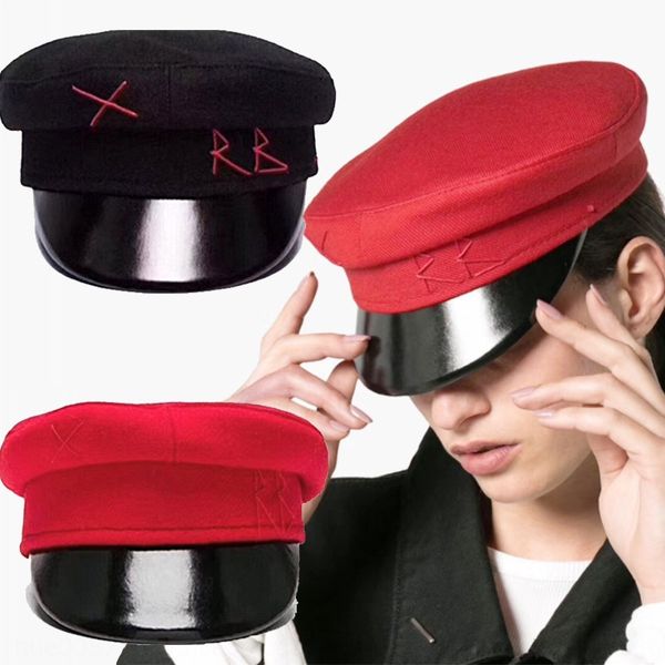 

new classic patchwork en newsboy warm wool wool cosmos web celebrity rb navy cap warm cap, Blue;gray