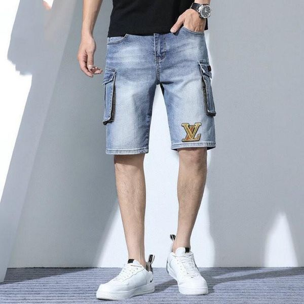 

fashion luxury mens designer jeans short designers white off fit biker jeans brand distressed diamond stripes pants size 28-36, Blue