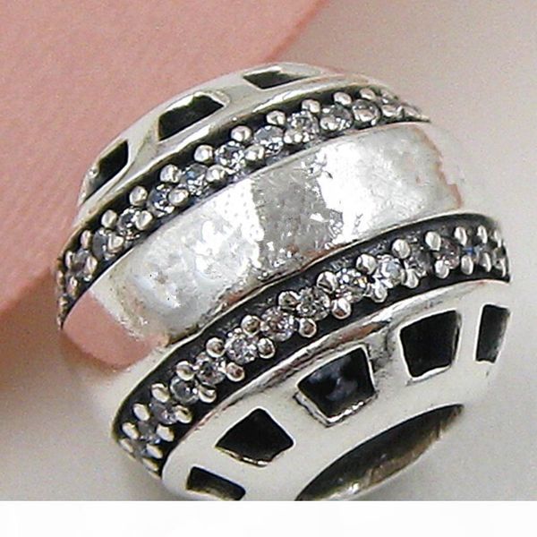 

2015 new 925 sterling silver forever charm pendant bead with brand logo fits european jewelry bracelets & necklace, Black