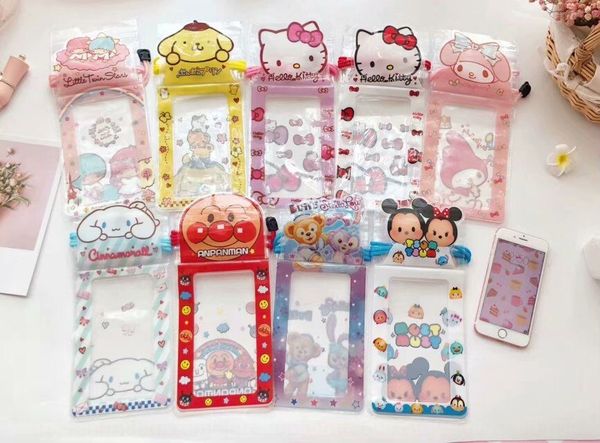 

8jqr1 merty tsum cartoon waterproof mobile universal case phone bag phone bag neck touch screen protective cover cute swimming underwater di