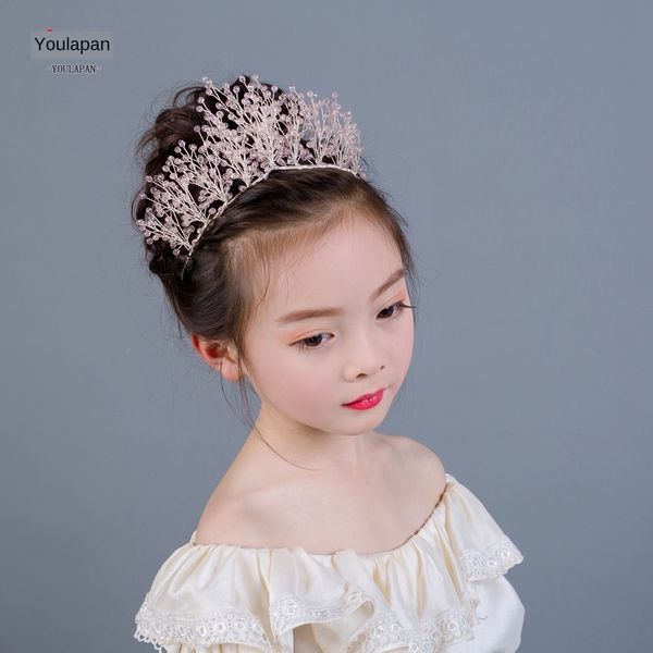 

ulapan children's accessory rhinestone band princess korean rhinestone crystal hair band little girl's catwalk hair accessory hp19, Slivery;white