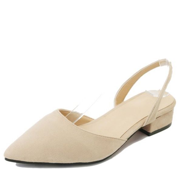 

mcckle women shoes slingback summer sandals for female flock casual footwear pointed toe elegant low heels party wedding shoe y200620, Black