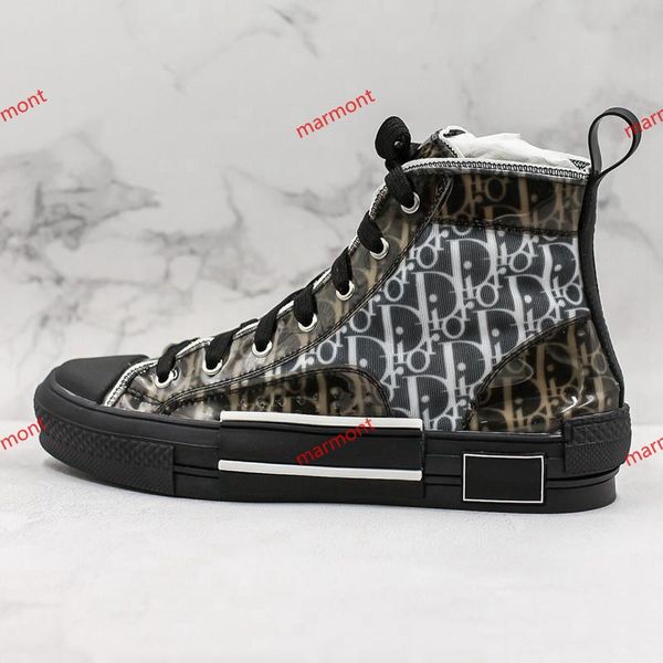 

19fw b23 oblique 2020 high and low sneakers retro technical leather shoes men's shoes women's new fashion sneakers xshfbcl 36-44, Black