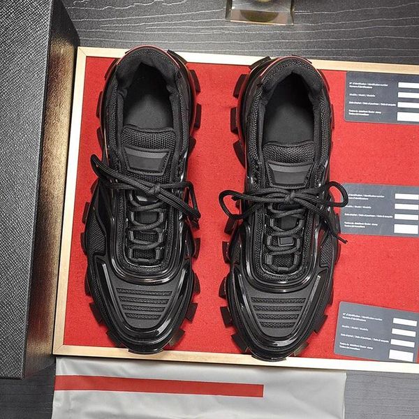 

fashion classic cloudbust thunder knit sneakers mens shoes scarpe da uomo di lusso lightweight sports shoes low lace -up casual men shoe, Black