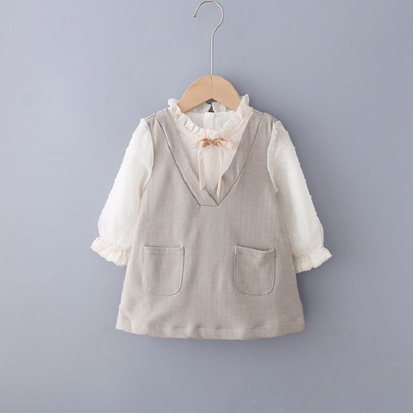 

elegant flower girls dress wedding party princess dress casual kids clothes lace long sleeves children's for 1-5t, Red;yellow