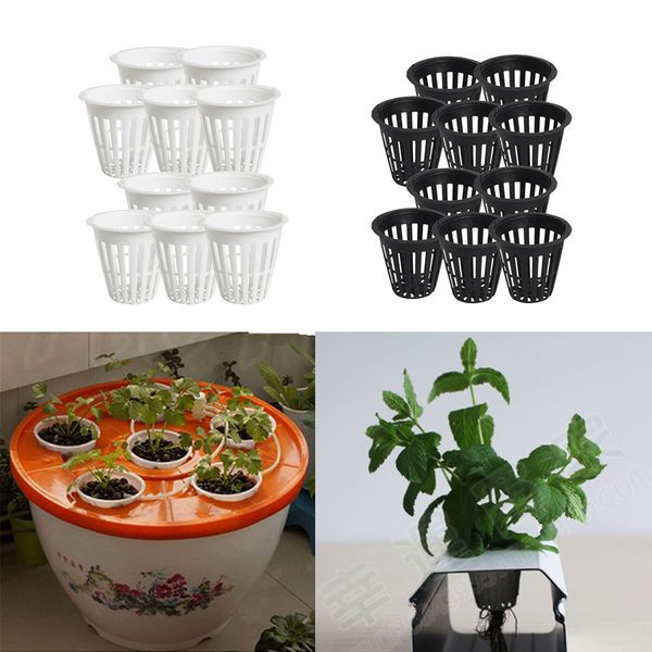 

20-pack 5cm garden slotted mesh net cups pots bucket for hydroponics durable