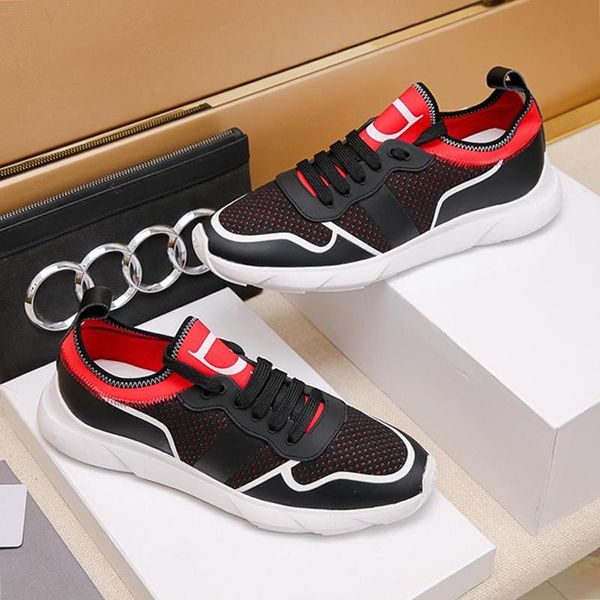 

b21 neo sneaker in black and red technical knit men 's shoes casual low fashion vintage luxury shoes chunky sneakers