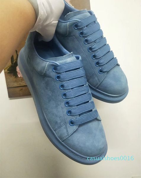 

designer platform shoes leather suede trainers for women mens genuine leather luxury sneaker flat casual party wedding shoes sz 4-12 c16, Black