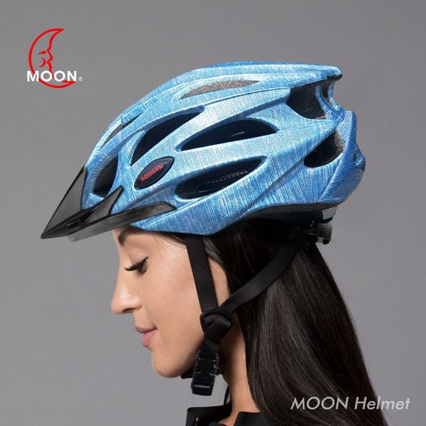 

moon reflective riding mountain bike bicycle bicycle men's night riding road bike helmet integrated helmet women